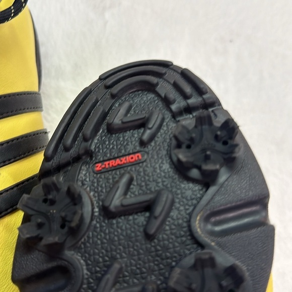 Adidas Yellow/Black Z-Traction Isabelle Golf Shoe/Cleat Preowned Size 9 - Picture 6 of 10